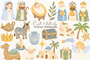 Nativity Christmas Clipart Jesus PNG, a Seasonal Illustration by SugarCloudStudioArt (Thumbnail 1 of 5)