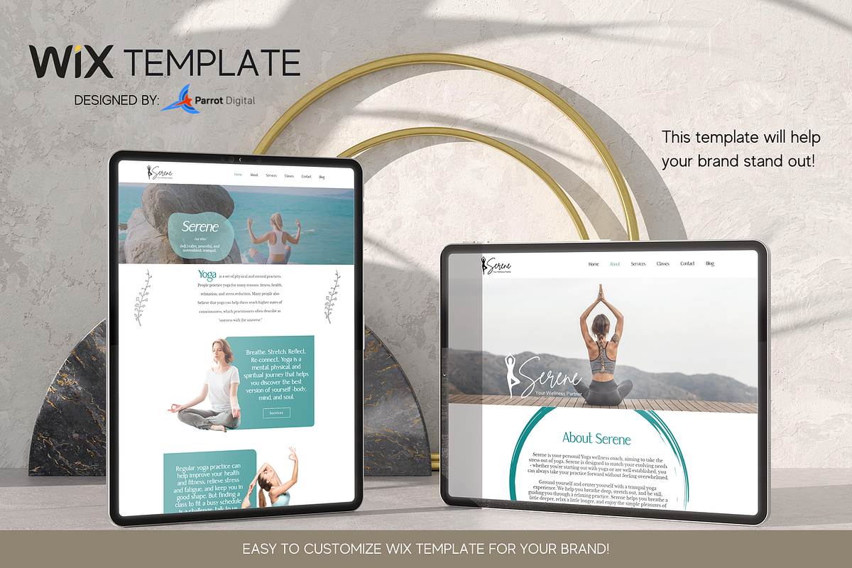 Yoga Coach Website Template - Wix, a Shopify Template by Parrot Designs (Photo 1 of 4)