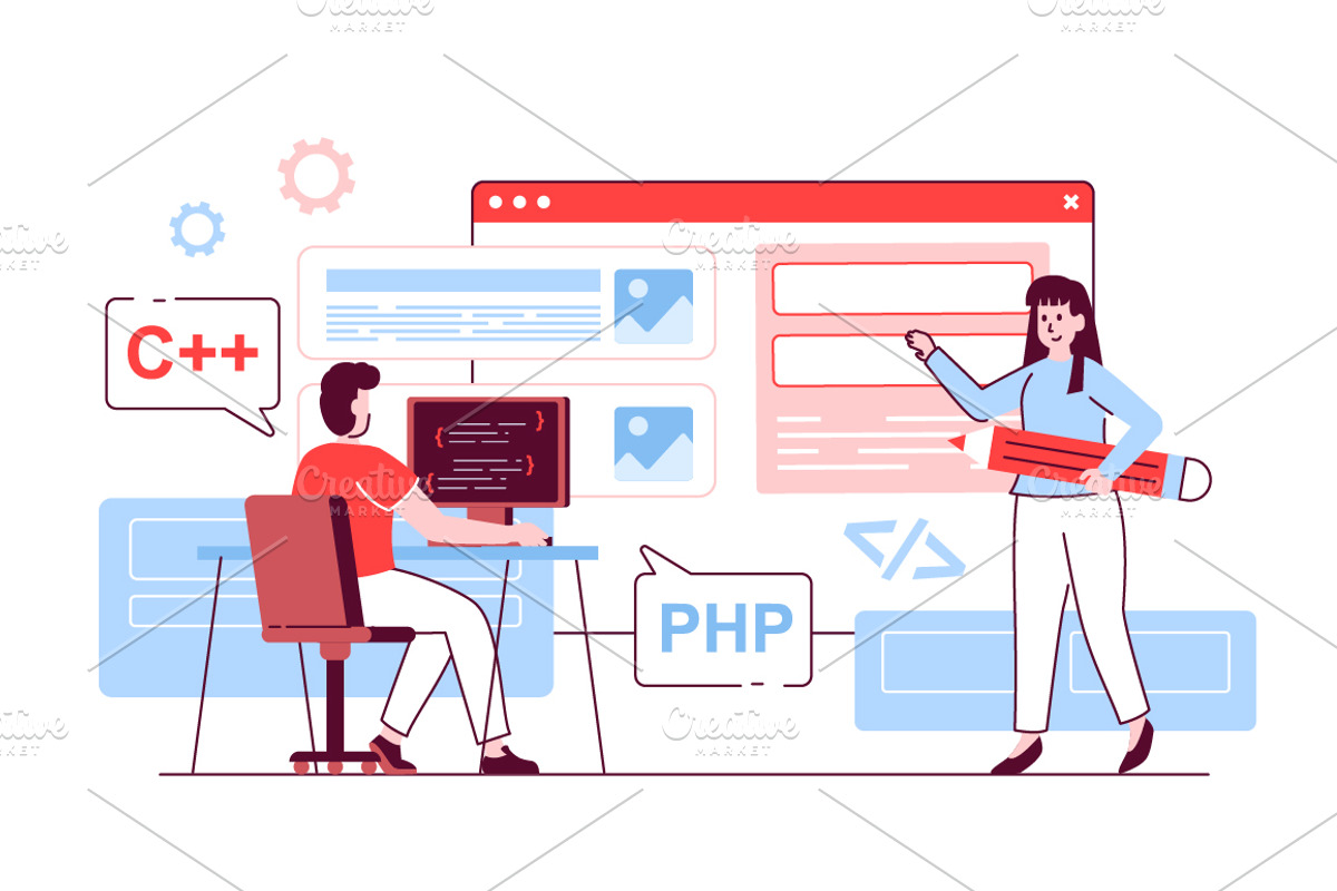 Flat Line Web Illustrations, a Templates & Theme by alexdndz (Photo 16 of 25)