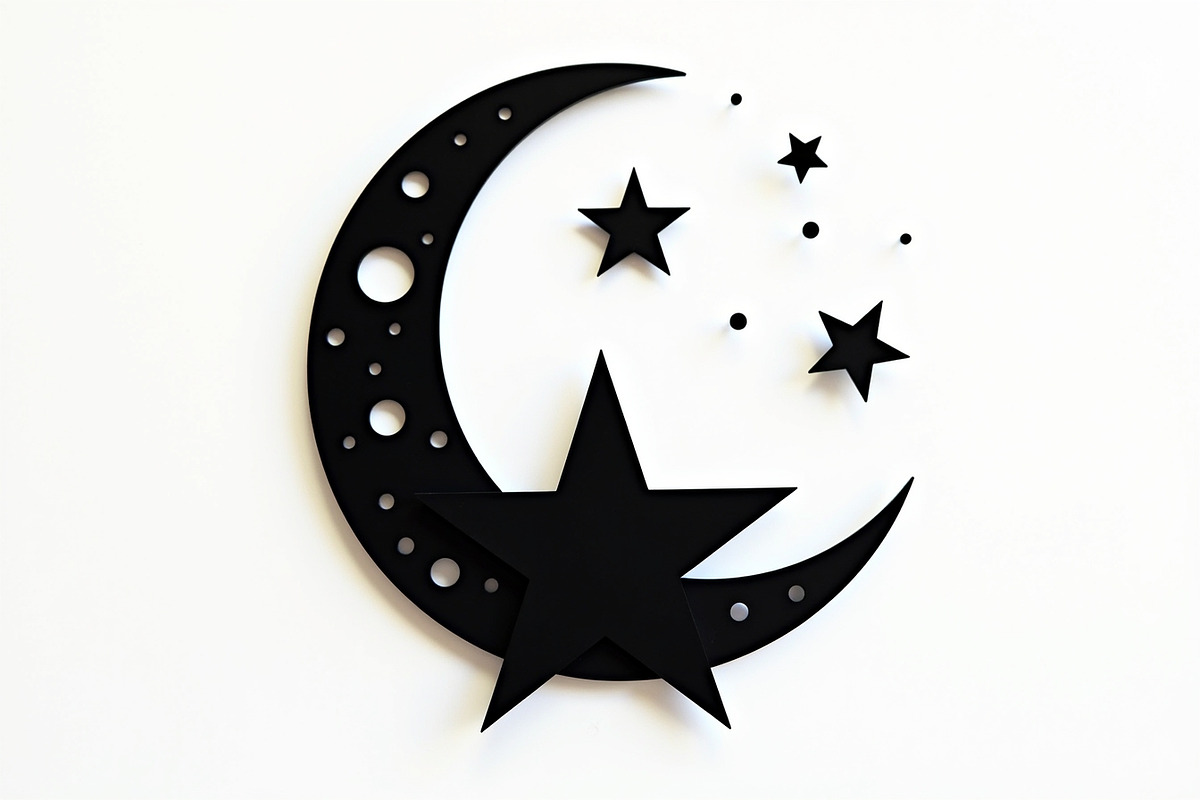 Crescent Moons and Star Silhouette, an Illustration by Amazin_art (Photo 30 of 31)