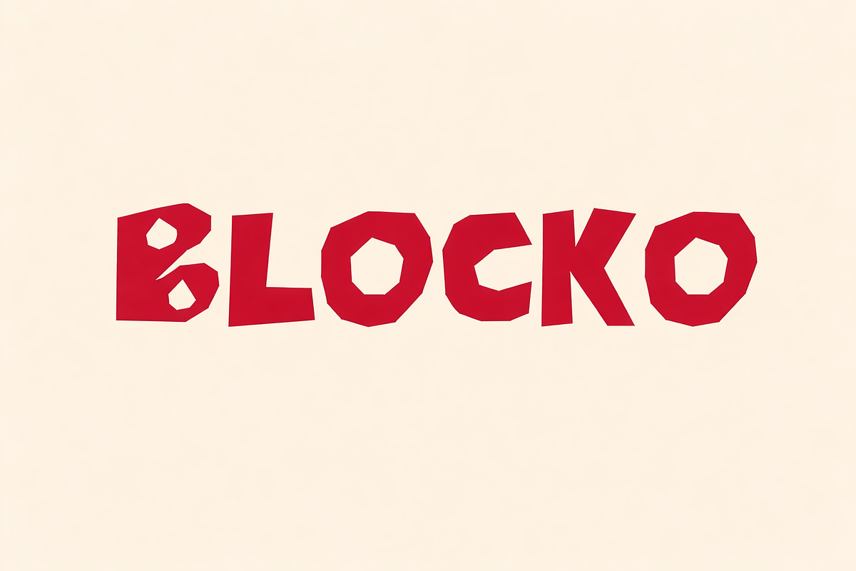 Blocko - A Bold Handmade Font, a Handwritten Font by PlayFont Studio (Photo 1 of 4)
