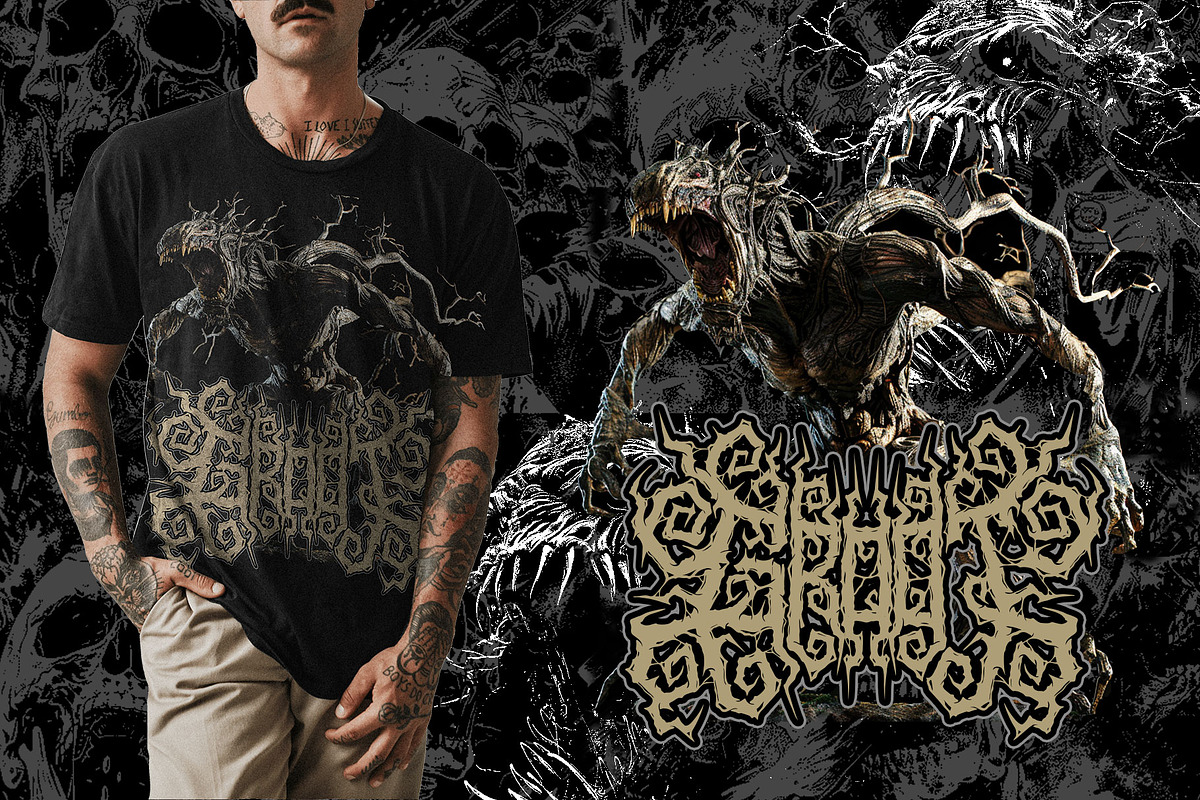 Dread Death Metal Font, a Blackletter Font by Fonday Studio (Photo 6 of 11)