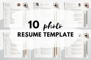 Resume With Photo Template Bundle