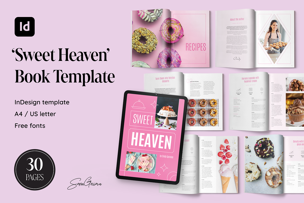 Sweet Heaven Recipe Book, a Magazine Template by SonaGeciova (Photo 1 of 18)