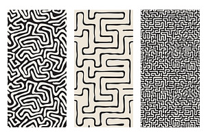 Labyrinth Seamless Patterns Set V.2