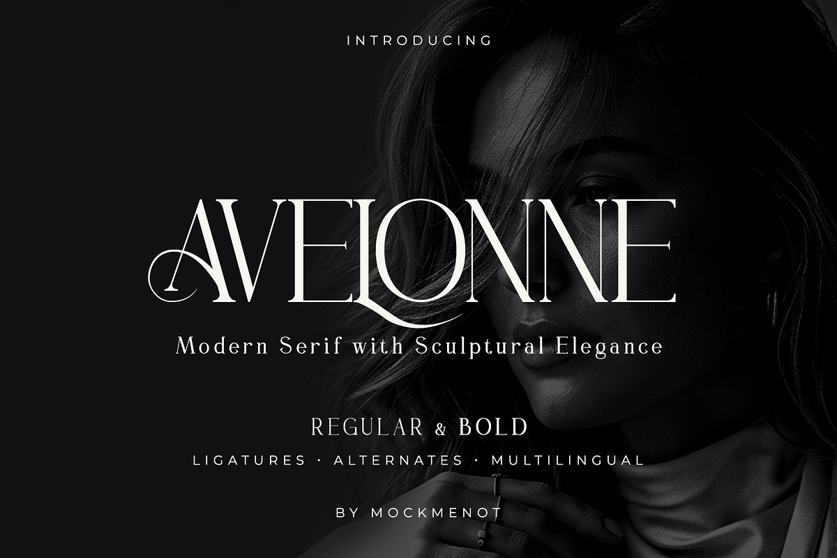 Avelonne - Elegance Serif Font, a Serif Font by Mockmenot (Photo 1 of 6)