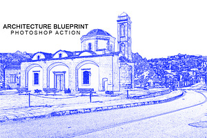 Architecture Blue Print Photoshop Ac