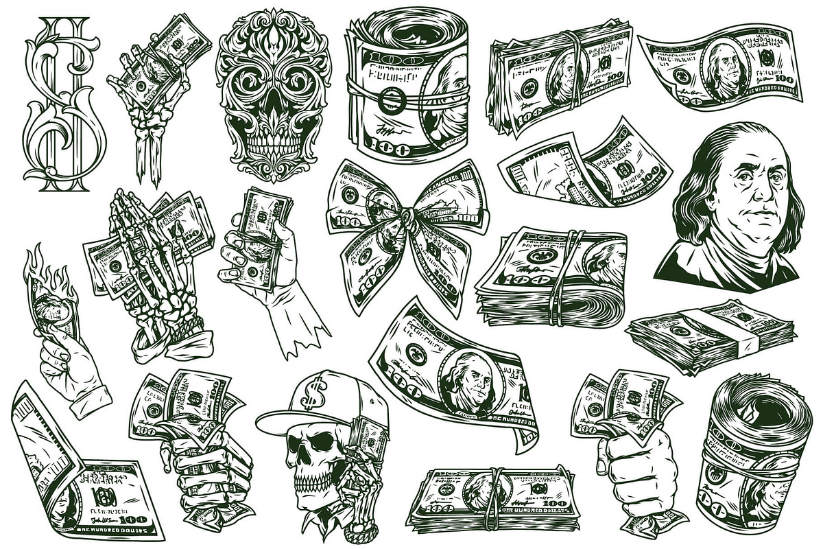 Money vector illustrations, a Branding & Logo Template by DGIM studio (Photo 2 of 5)