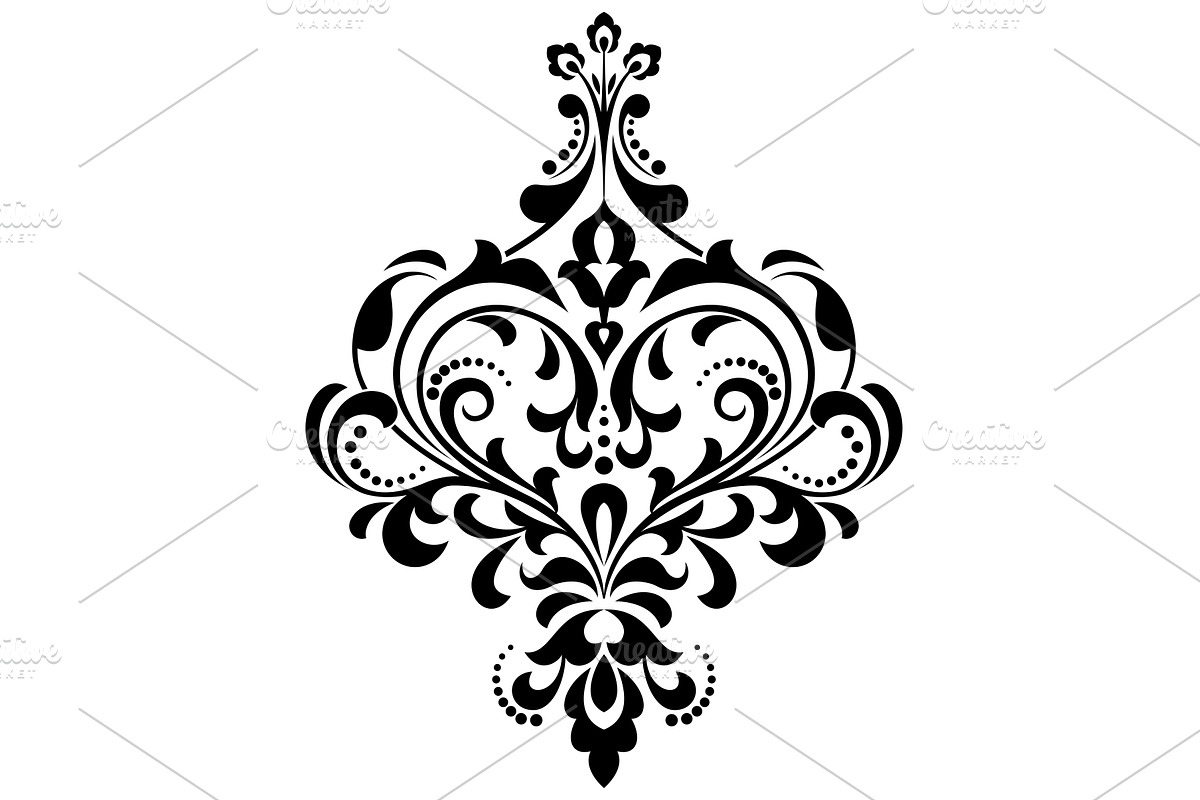 Damask graphic ornament. Floral, a Decorative Illustration by RODINA (Photo 1 of 3)