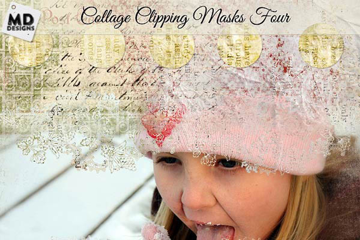 Collage Style Clipping Masks Set 4