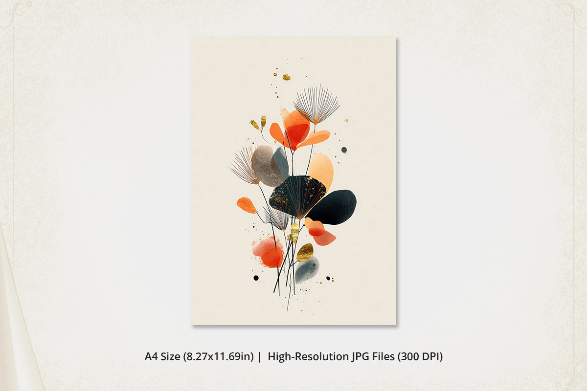 Minimal Abstract Botanical Wall Art, a Poster Template by Pixeness Studio (Photo 2 of 2)