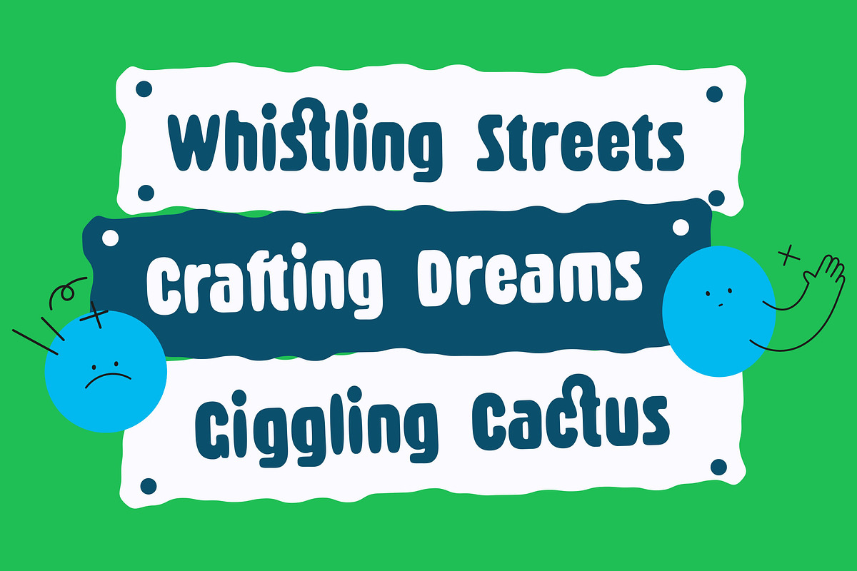 Wooshine - Fun & Bubble Sans Serif, a Sans Serif Font by Typia Nesia (Photo 3 of 11)