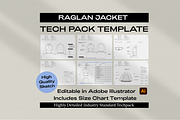 Raglan Jacket Tech Pack Template, a Design Template by The Fashion Work Store (Thumbnail 1 of 3)