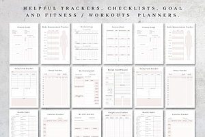 Printable Fitness Planner & Journal