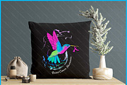 Hummingbird Ribbon Breast Cancer, a Graphic by Creativeusart (Thumbnail 3 of 4)