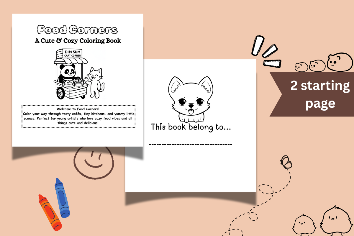 Food Corners Coloring pages – 31 PNG, an Animal Illustration by Smillyy Threads (Photo 3 of 9)
