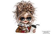 Girl Leopard Bow Clipart PNG Bundle, a Graphic by Clipart Bloom (Thumbnail 9 of 12)