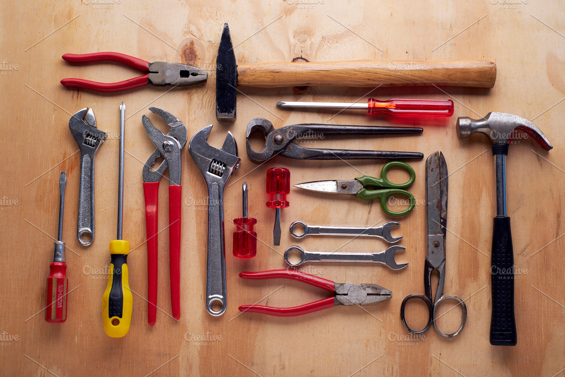 Different work and repair tools on w, an Industrial Photo by alfernec