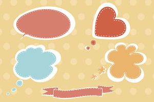 Vector set of speech bubbles.