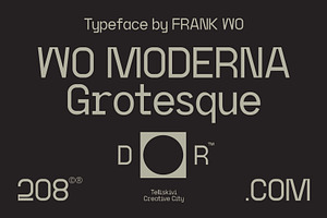 Wo Moderna Grotesque BOLD / Typeface