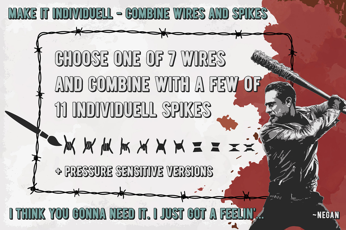 Lucille - Barbed Wire AI Brushes, a Brush Add-On by BAD TASTE (Photo 4 of 6)