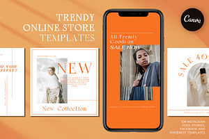 Trendy Online Store Templates CANVA