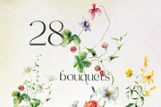 Wildflower poetry watercolor floral, a Decorative Illustration by Yuliya Derbisheva (Thumbnail 4 of 13)
