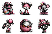 Whimsical Easter Animal Clipart, an Illustration by CreationArt (Thumbnail 2 of 5)