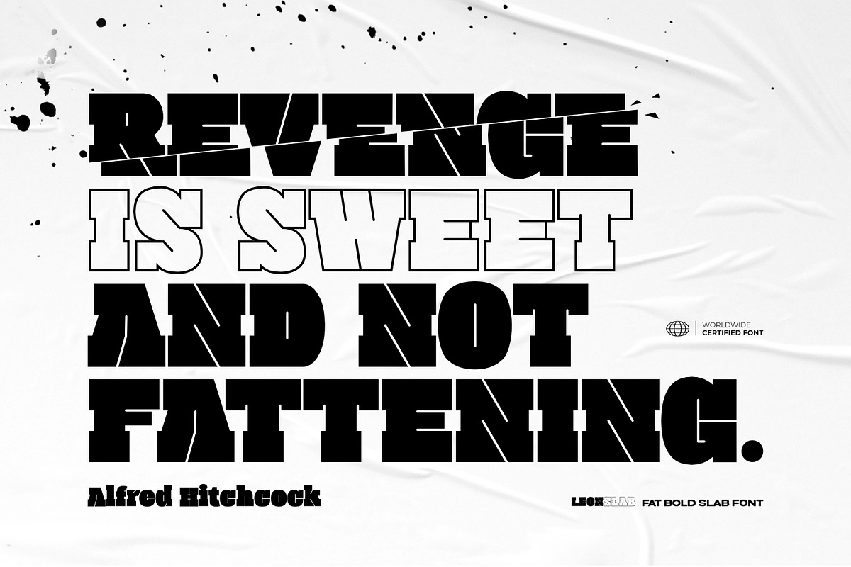Leon Slab - Fat Bold Slab Font, a Slab Serif Font by ikiiko (Photo 4 of 7)