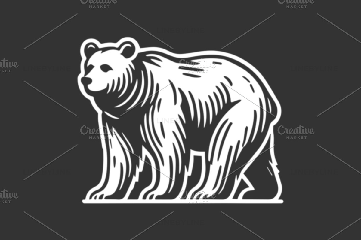 Bear Logo Vector Illustration, an Animal Illustration by LineByLine (Photo 1 of 2)
