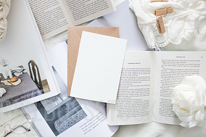 Styled Card/Document Mockup PNG