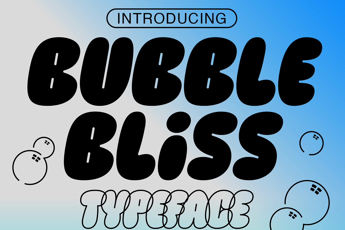 Bubble Bliss Typeface, a Font by MightySHORT (Photo 4 of 10)