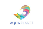 Aqua logo template with waves, a Branding & Logo Template by MaryHat Shop (Thumbnail 6 of 8)