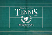 Hand-drawn Tennis Illustrations, an Illustration by cd-design.co (Thumbnail 6 of 7)