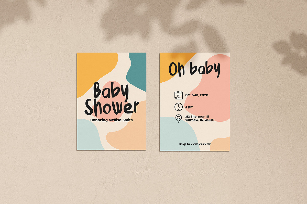 Olivia Baby shower card, an Invitation Template by studioflashback (Photo 1 of 2)