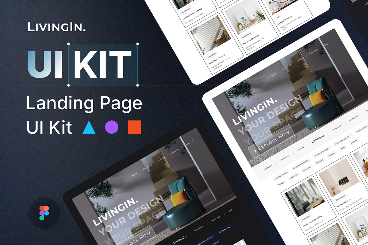 LivingIn - Interior Design UI Kit, an UI Kit Template by hiddemaru (Photo 1 of 8)