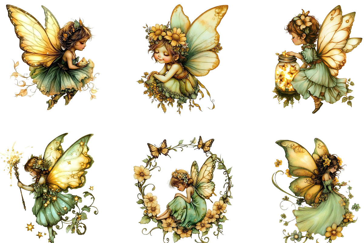 Whimsical Spring Fairy Clipart, an Illustration by Designking (Photo 2 of 5)
