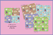 Pomeranian Clipart Digital Paper, an Animal Illustration by VianneArt (Thumbnail 4 of 7)