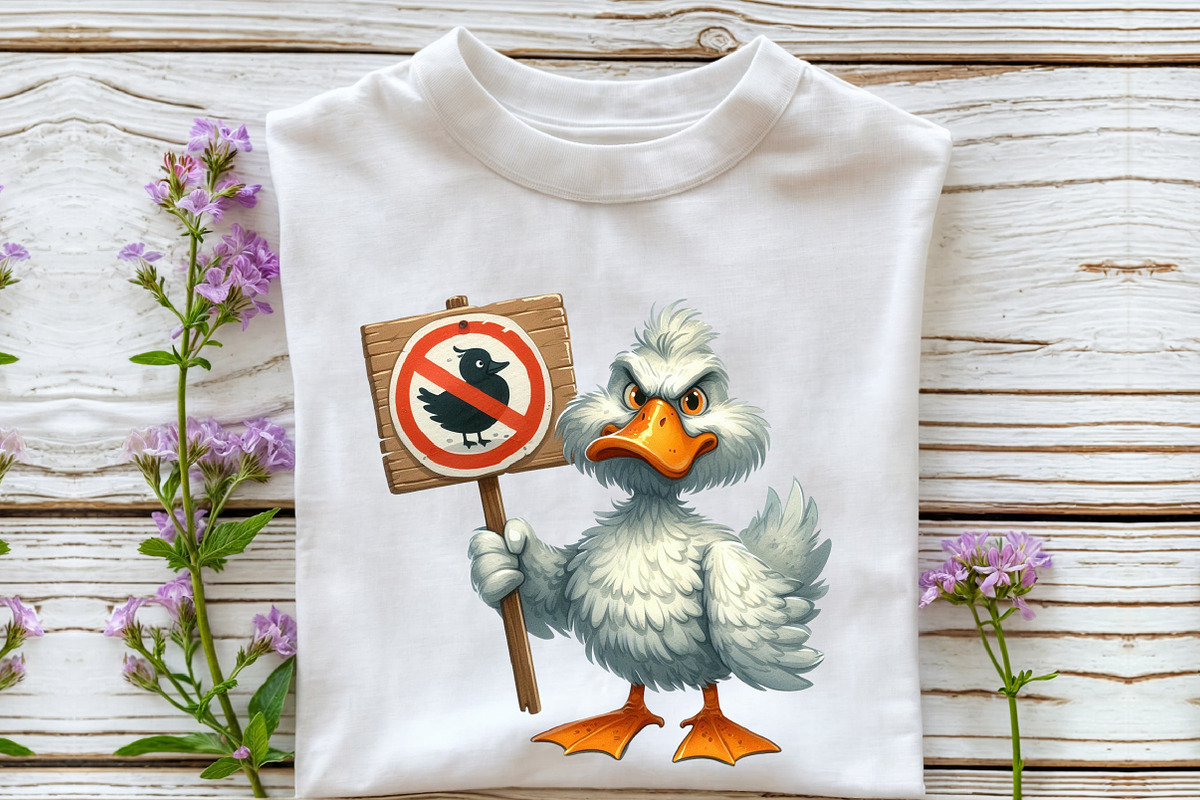Quirky Grumpy Duck Clipart, an Illustration by Rose Art (Photo 4 of 7)