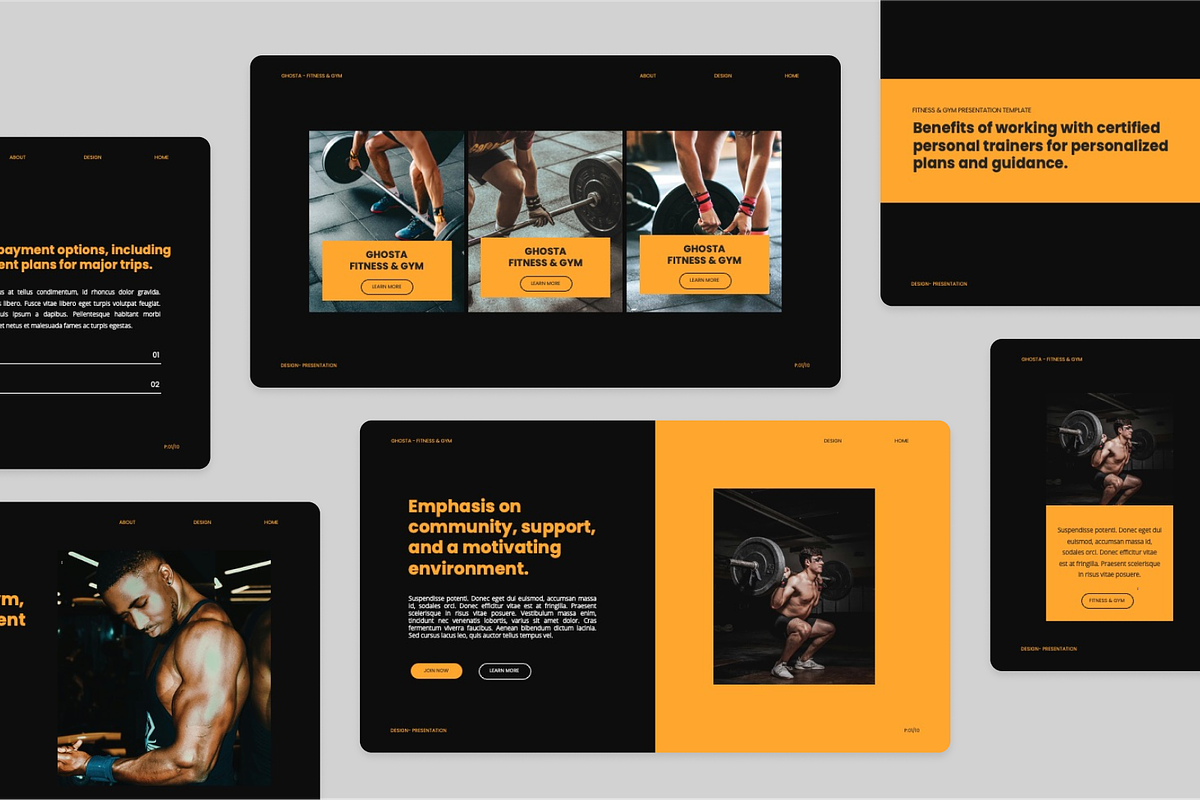 Ghosta - Fitness & Gym Google Slide, a Presentation Template by Annora Studio (Photo 5 of 5)