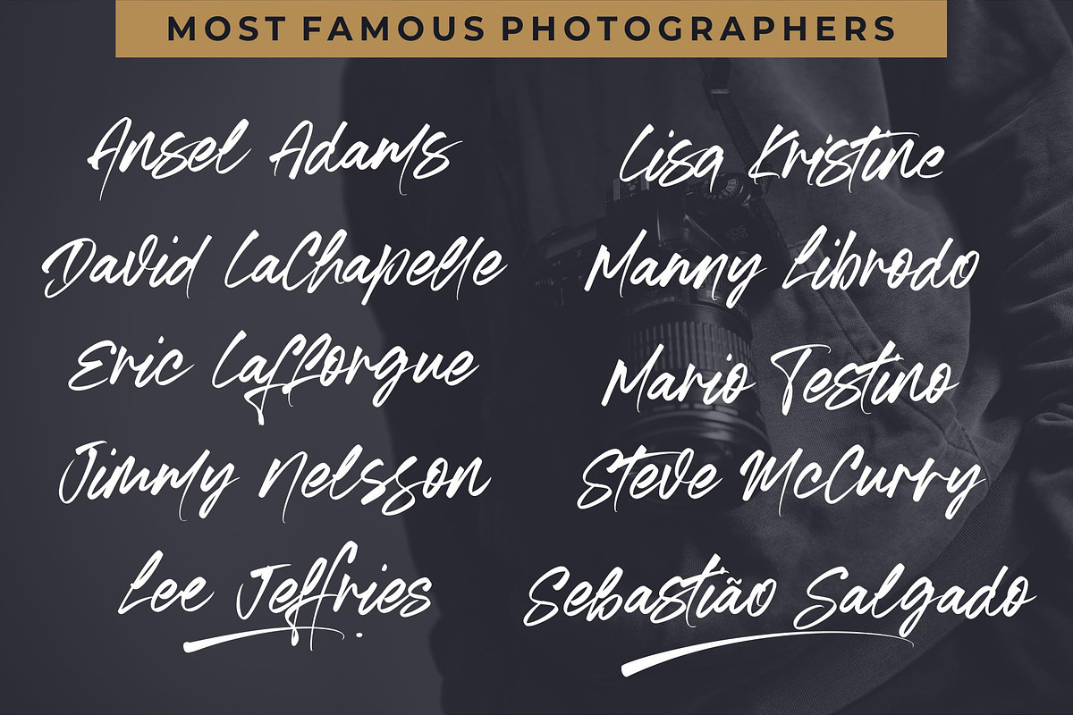 Authentic Photograph, a Script Font by azetypestudios.com