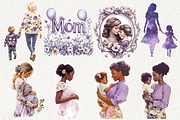 Lavender Mother’s Day Clipart, an Illustration by NadiaTheronArt (Thumbnail 3 of 5)