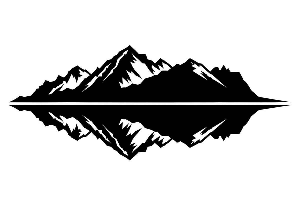Mountain Reflection SVG Bundle, a Graphic by hafijul (Photo 8 of 10)
