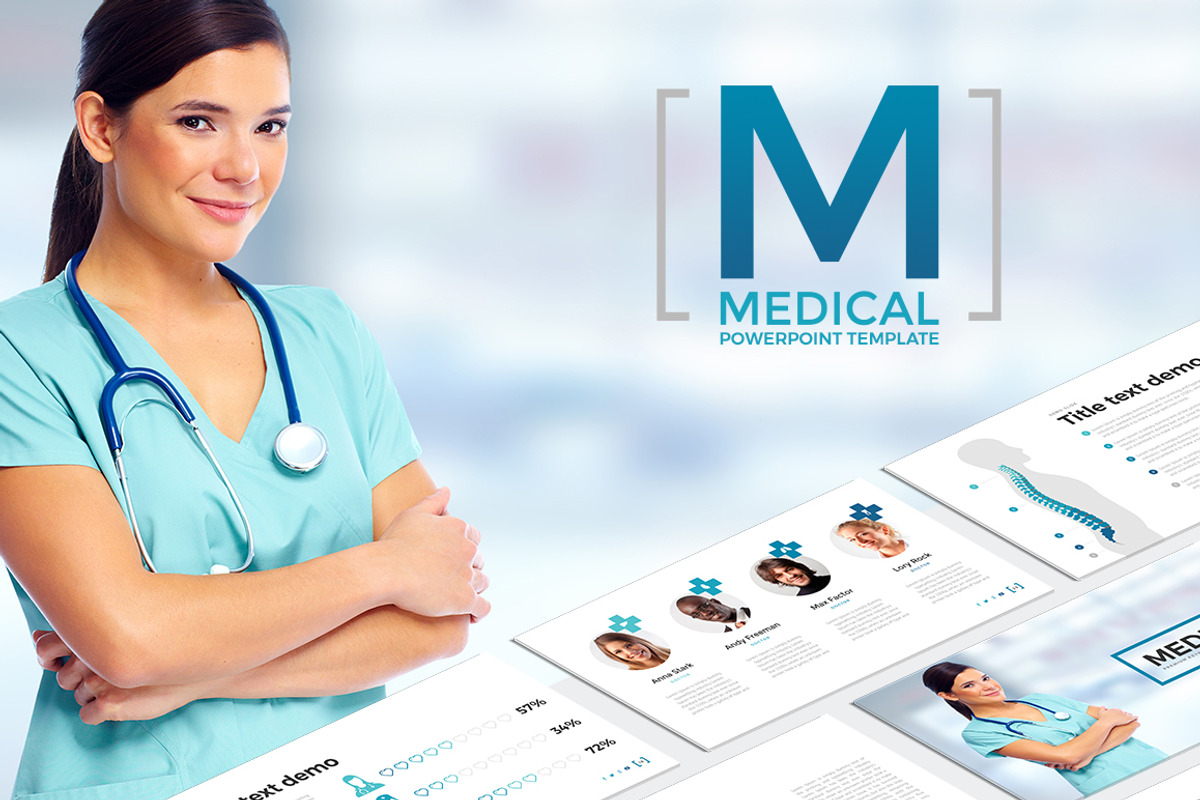 Medical PowerPoint Template, a Presentation Template by HiSlide.io (Photo 1 of 8)