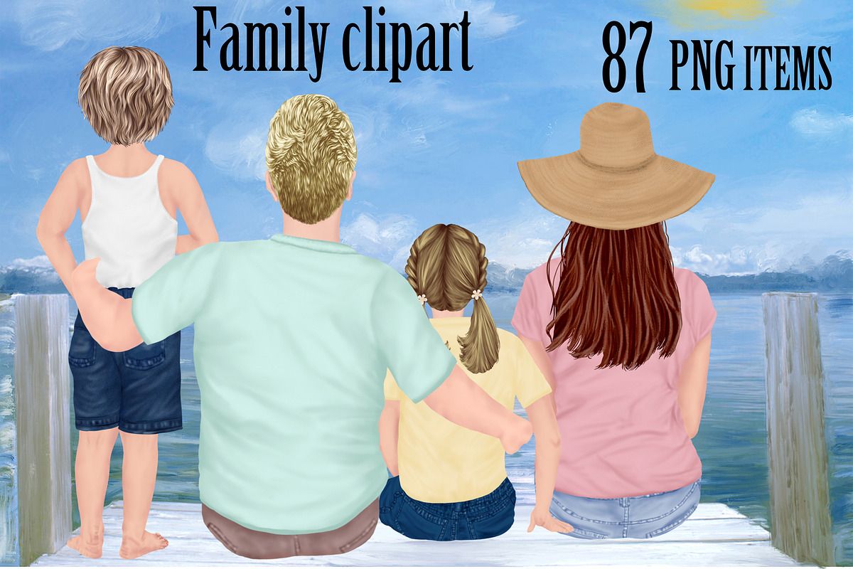 Family Clip Art,Custom Family, an Illustration by chilipapers (Photo 1 of 5)