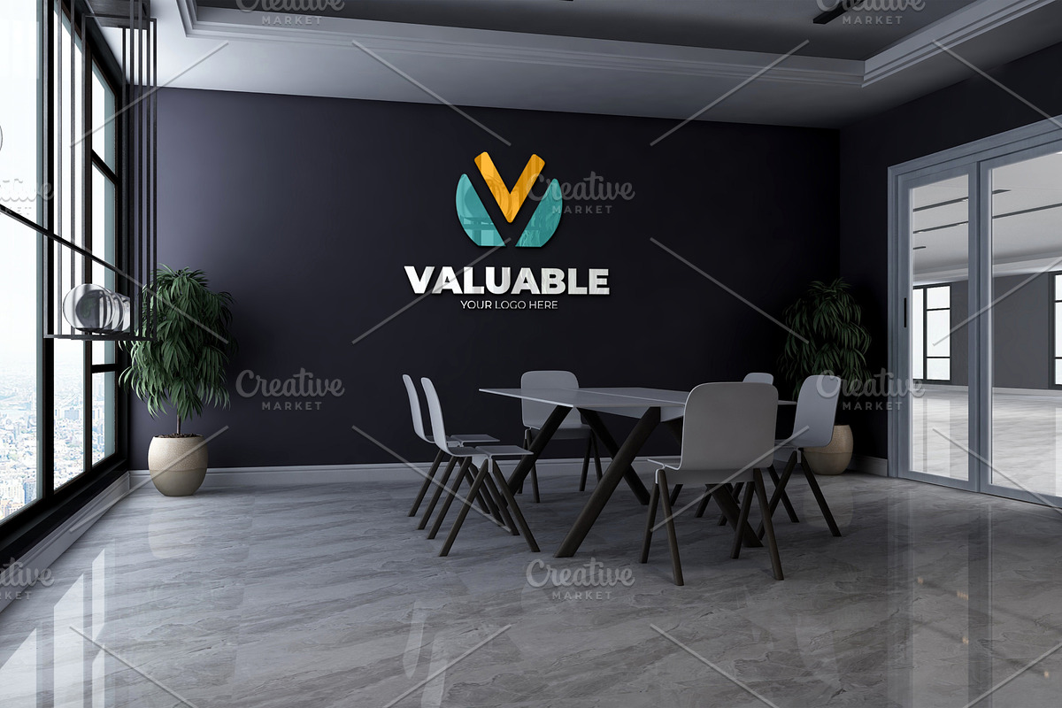 PSD Office Room Company Logo Mockup, a Product Mockup by Ayy (Photo 13 of 23)