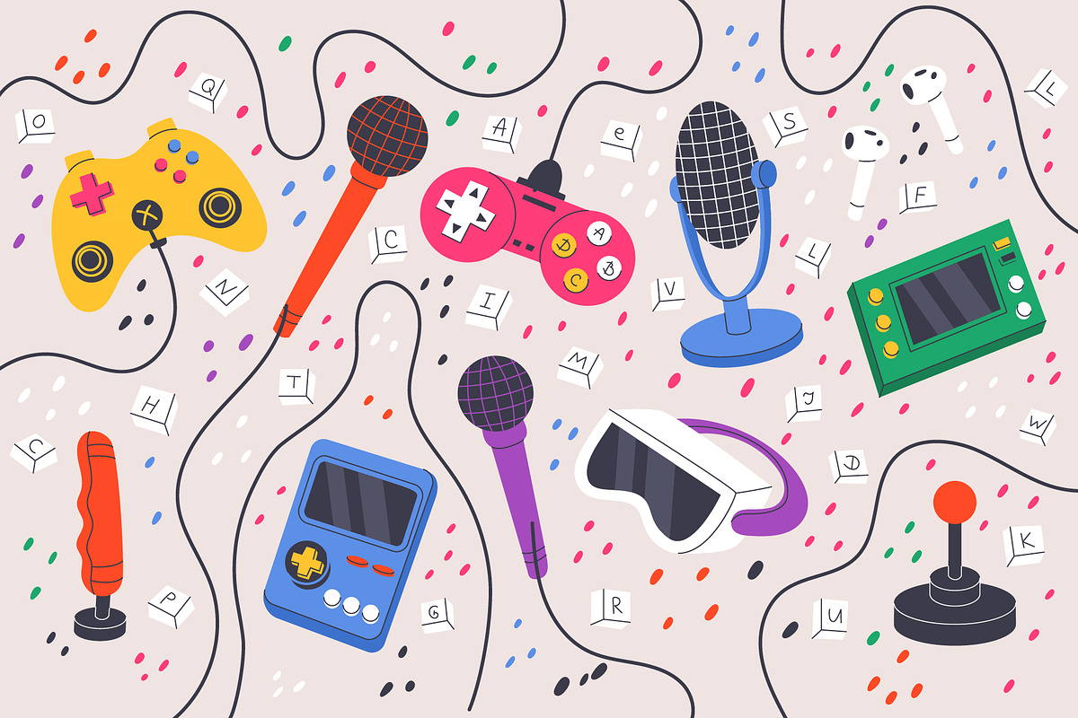 Doodle style computer gadgets, an Object Illustration by Thkatefox (Photo 6 of 7)