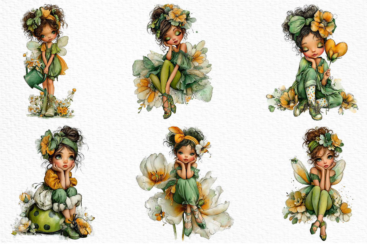 Whimsical Spring Fairy Clipart Png, an Illustration by Craft Nest (Photo 4 of 10)