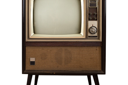 Vintage tv containing tv, television, and isolated, a Technology Photo by jakkapan