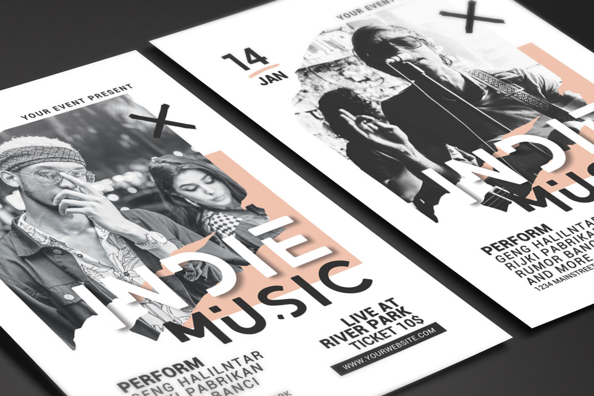Indie Music Flyer, a Flyer Template by Muhamad Iqbal hidayat (Photo 4 of 4)
